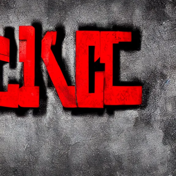 Prompt: red hot metal text with the words red hot black background, graffiti style, 3 d render