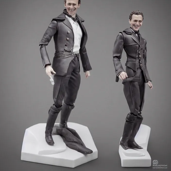 Image similar to tom hiddleston, a goodsmile figure of tom hiddleston, figurine, detailed product photo,