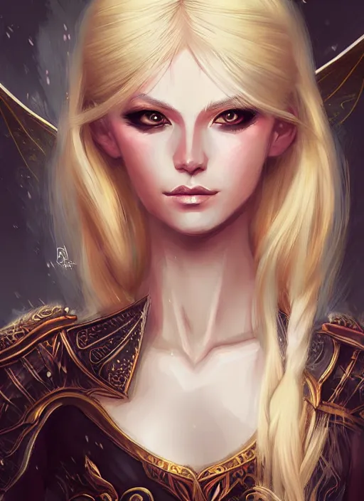 Image similar to blonde combat fairy venizian era, dark fantasy, extremely detailed, sharp focus, portrait, smooth, digital illustration, by rossdraws, frank franzzeta