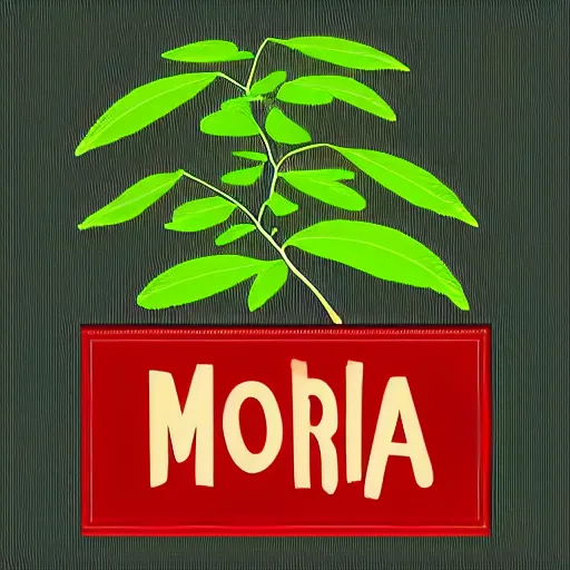 Image similar to moringa juice label, simple vector art, logo, label, template, moringa oleifera leaves, trending on artstation
