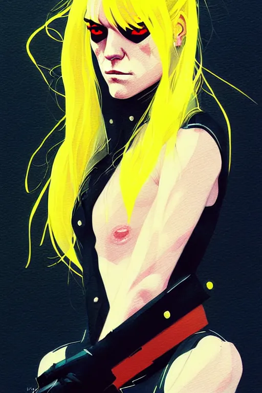 Image similar to a ultradetailed painting of elle driver from kill bill by conrad roset, greg rutkowski and makoto shinkai trending on artstation