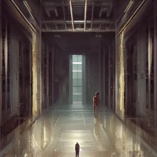 Prompt: doorway, entrance to a building, cyberpunk, megastructure, street, complimentary contrast, dramatic lighting, gorgeous view, depth, painted by stanley lau, painted by greg rutkowski, painted by stanley artgerm, digital art, trending on artstation