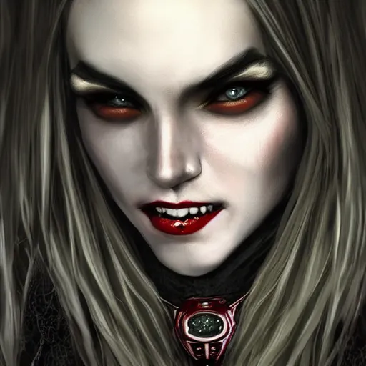 Image similar to the vampire woman portrait, fantasy art, concept art, photorealistic, highly detailed, -H 1000