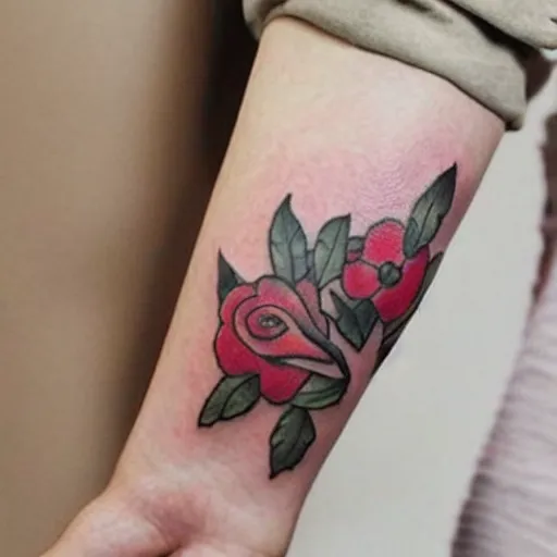 Image similar to flower tattoo, like art, highly detailed