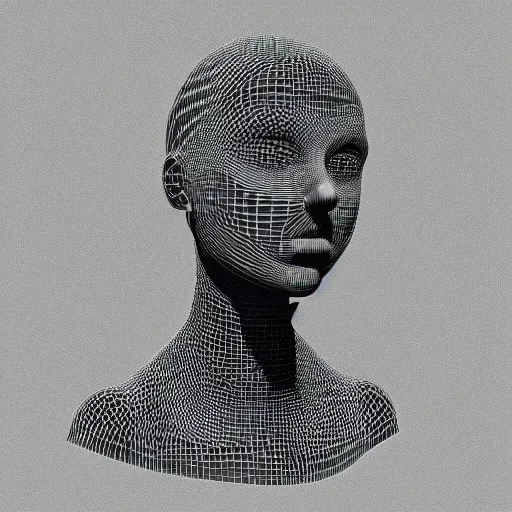 Prompt: abstract 3d female portrait