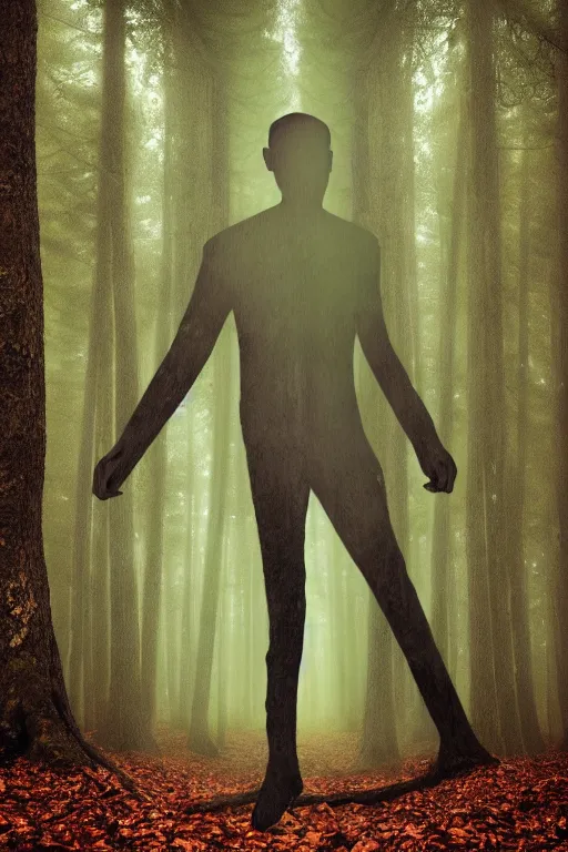 Prompt: the man of the forest, surreal