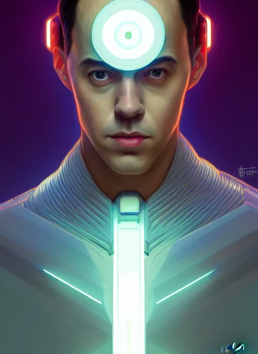 Image similar to symmetry!! portrait of jerry from seinfeld beyond, sci - fi, tech wear, global illumination!! intricate, elegant, highly detailed, digital painting, artstation, concept art, smooth, sharp focus, illustration, art by artgerm and greg rutkowski and alphonse mucha