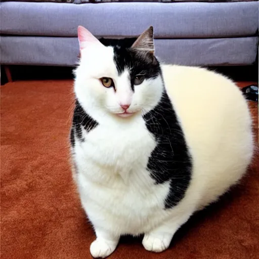 Prompt: massive mega fat chonker cat, fattest cat I've ever seen, rare photograph