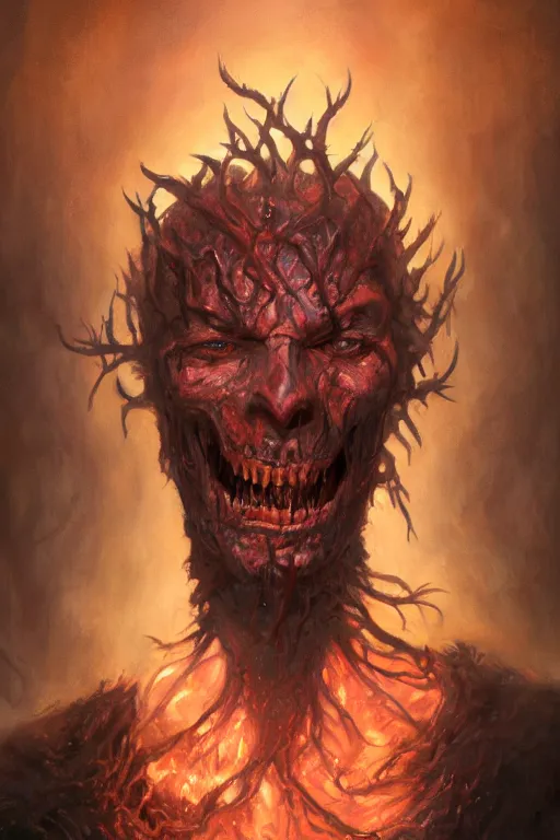 Image similar to a full body high detail fantasy portrait oil painting illustration of the torment nexus, a box of death and evil, glowing internally by justin sweet with face and body clearly visible, insane, realistic proportions, d & d, rpg, forgotten realms, artstation trending, high quality, sombre mood, artstation trending, muted colours, entire person visible!