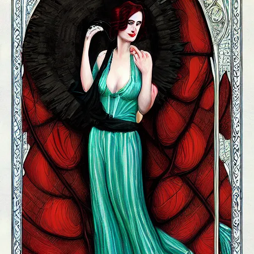 Prompt: a streamline moderne, art nouveau, portrait of eva green in the style of charlie bowater, and in the style of donato giancola, and in the style of charles dulac., ultrasharp.