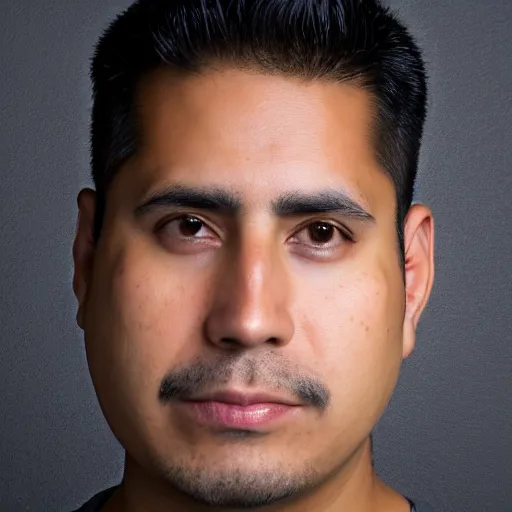 Prompt: headshot, portrait photo still of an average mexican man, white background, 8 k, 8 5 mm f 1. 8