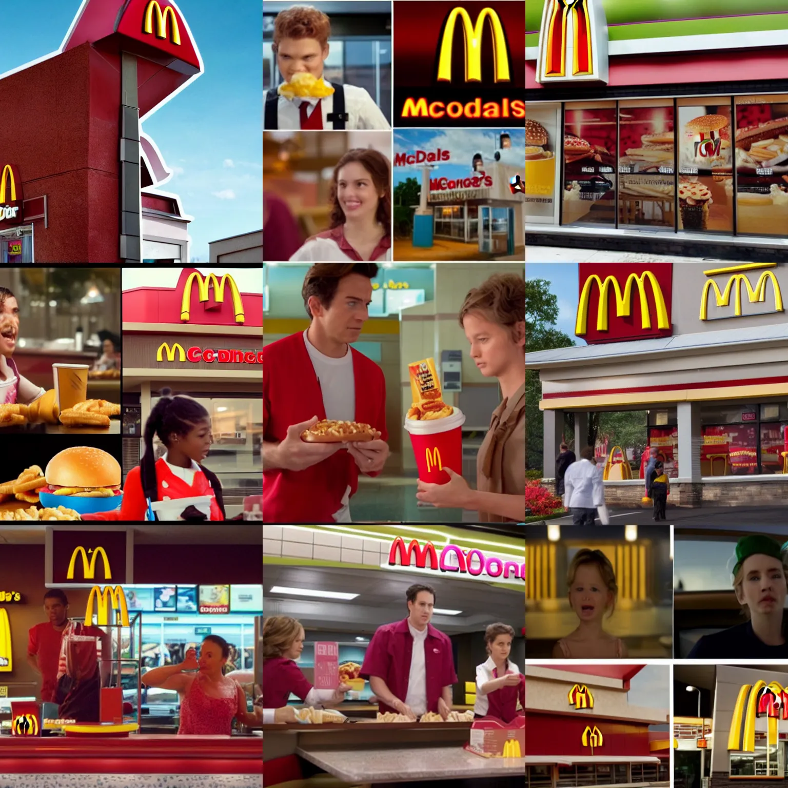 Prompt: still images from the movie McDonalds