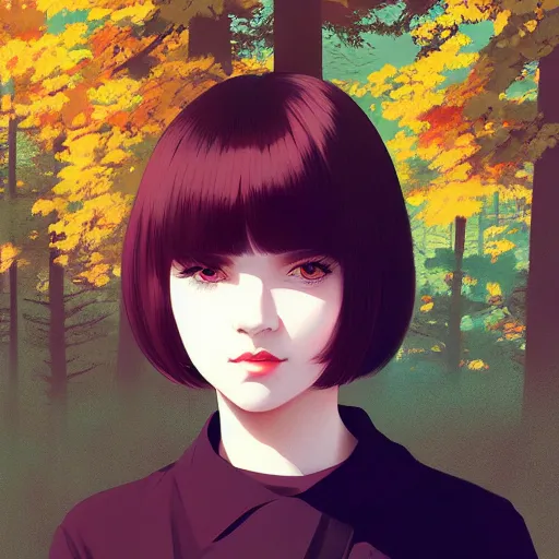 Image similar to A portrait by Ilya Kuvshinov