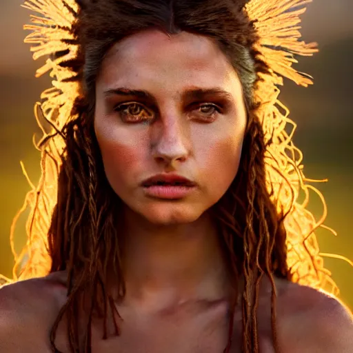 Image similar to photographic portrait of a stunningly beautiful aztec female in soft dreamy light at sunset, contemporary fashion shoot, by edward robert hughes, annie leibovitz and steve mccurry, david lazar, jimmy nelsson, breathtaking, 8 k resolution, extremely detailed, beautiful, establishing shot, artistic, hyperrealistic, beautiful face, octane render