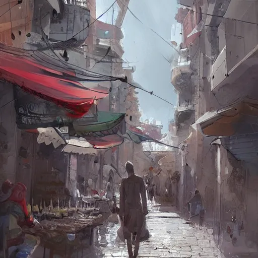 Image similar to a scene from istanbul, concept art by guillermo martinez, artstation,