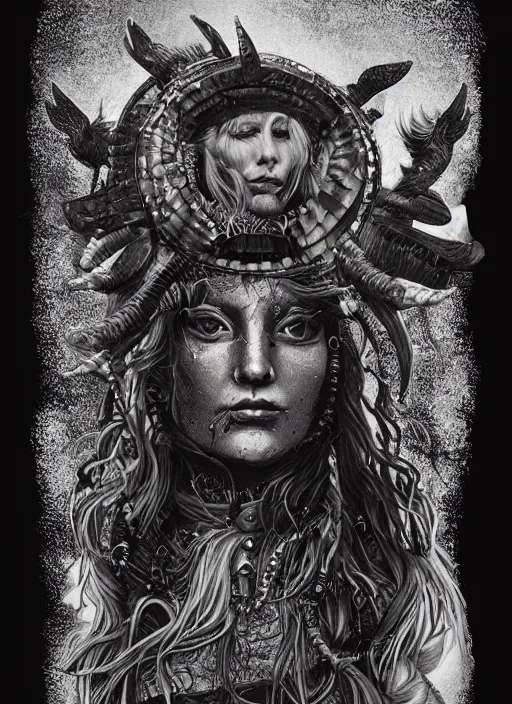 Image similar to Viking goddess painting by Dan Hillier, trending on artstation, artstationHD, artstationHQ, 4k, 8k