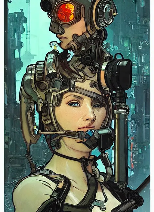 Prompt: cyberpunk deep sea diver. portrait by ashley wood and alphonse mucha and laurie greasley and josan gonzalez and james gurney. splinter cell, apex legends, rb 6 s, hl 2, d & d, cyberpunk 2 0 7 7. realistic face. character clothing. vivid color. dystopian setting.