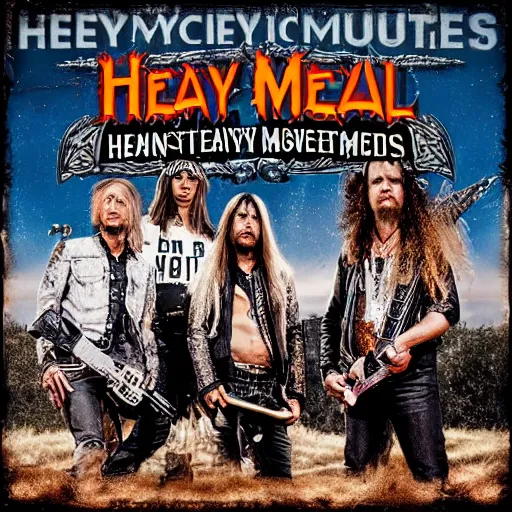 Image similar to heavy metal country music album cover