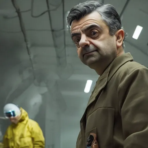 Image similar to Rowan Atkinson as the reactor technician in Chernobyl miniseries (2019)