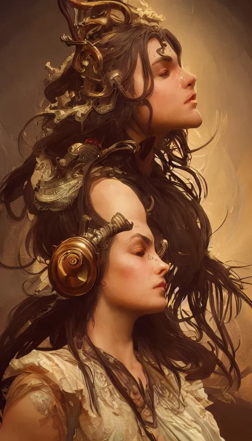 Image similar to bard, sweaty, insane, intricate, highly detailed, digital painting, artstation, concept art, smooth, sharp focus, illustration, Unreal Engine 5, 8K, art by artgerm and greg rutkowski and alphonse mucha