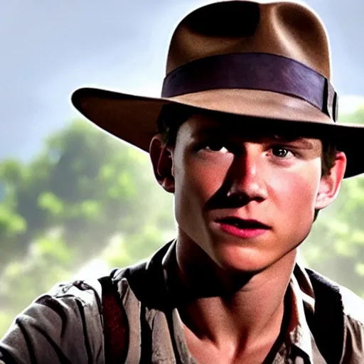 Prompt: tom holland as indiana jones