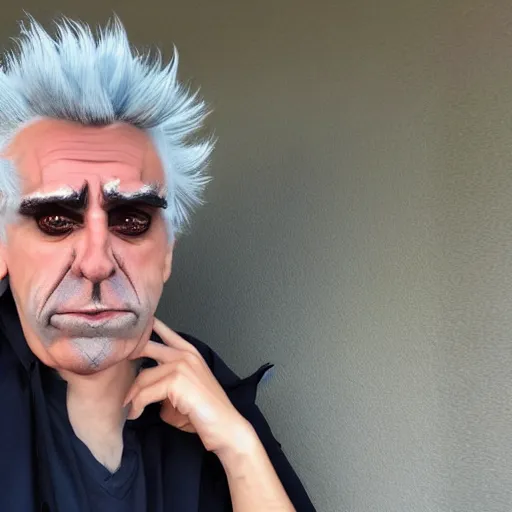 Image similar to Rick Sanchez as a real person 4k detailed super realistic