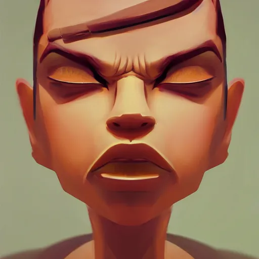 Image similar to face icon stylized minimalist goldfinger, loftis, cory behance hd by jesper ejsing, by rhads, makoto shinkai and lois van baarle, ilya kuvshinov, rossdraws global illumination