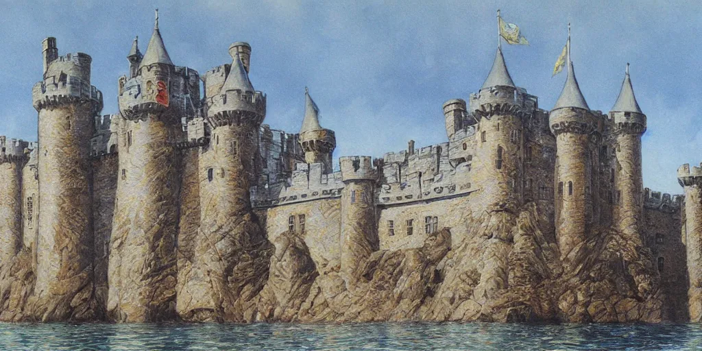 Prompt: the # splafluted castle by james gurney