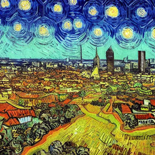 Prompt: sao paulo painted by van gogh