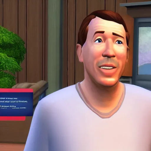 Image similar to tim allen as a sims 3 character