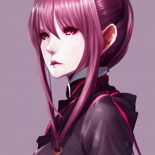 Image similar to anime portrait of a vampire as an anime girl by Stanley Artgerm Lau, WLOP, Rossdraws, James Jean, Andrei Riabovitchev, Marc Simonetti, and Sakimichan, trending on artstation