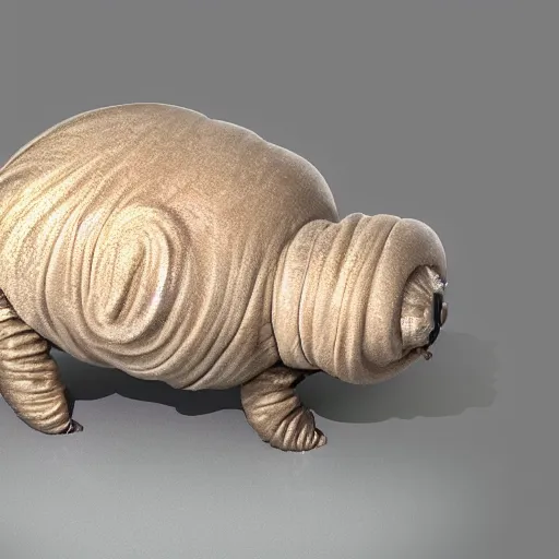 Image similar to realistic tardigrade made of bubbles