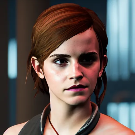 Image similar to emma watson in destiny 2, highly detailed, extremely high quality, hd, 4 k, 8 k, professional photographer, 4 0 mp, lifelike, top - rated, award winning, realistic, detailed lighting, detailed shadows, sharp, no blur, edited, corrected, trending