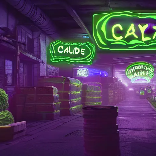 Image similar to cabbage city, acid render very cute money cabbage, leaves as dollars!! glow, light kale! incorporated speakers!, cyberpunk highly detailed, unreal engine cinematic smooth, in the style of blade runner & detective pikachu, hannah yata charlie immer, moody light, low angle, uhd 8 k, sharp focus