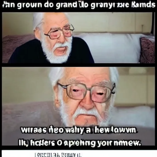 Image similar to grandpa making grandpa jokes