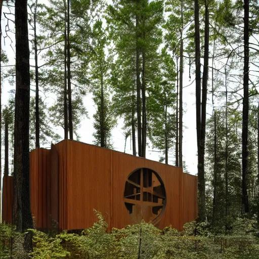 Image similar to lost in the woods by alvar aalto,