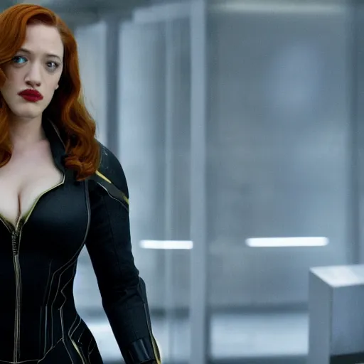 Image similar to a still of kat dennings as black widow in iron man 2 ( 2 0 1 0 )