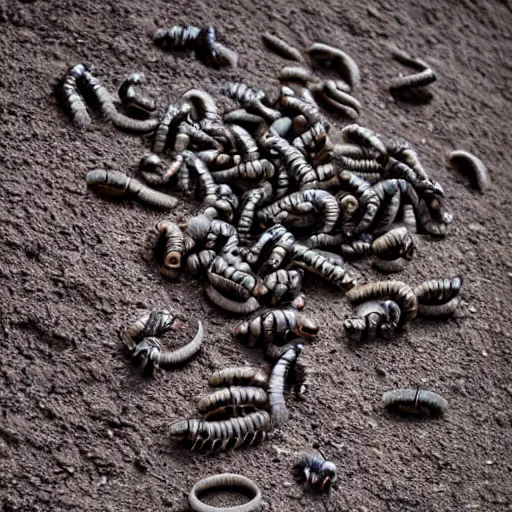 Prompt: child happily throwing millipedes at each other, photography, highly detailed, high quality, 8 k, soft lighting,