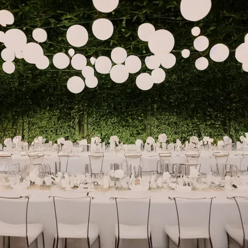 Image similar to minimalist contemporary wedding reception