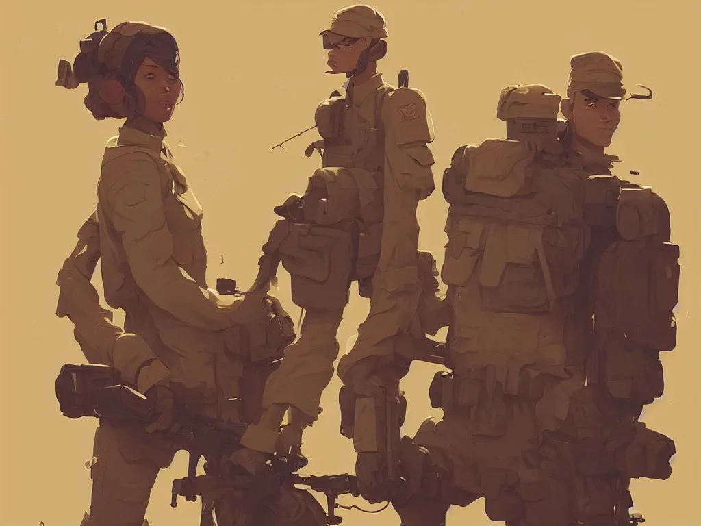 Prompt: soldier smooth face median photoshop filter cutout vector behance hd by jesper ejsing, by rhads, makoto shinkai and lois van baarle, ilya kuvshinov, rossdraws, illustration, art by ilya kuvshinov and gustav klimt