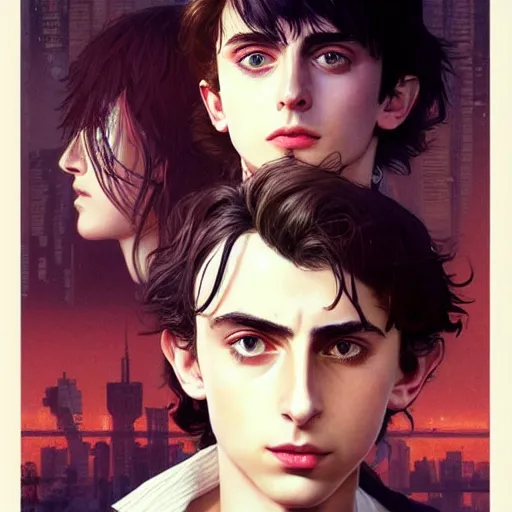 Prompt: timothee chalamet, realistic shaded perfect face, fine details. anime. realistic shaded lighting poster by ilya kuvshinov katsuhiro otomo ghost - in - the - shell, magali villeneuve, artgerm, jeremy lipkin and michael garmash and rob rey