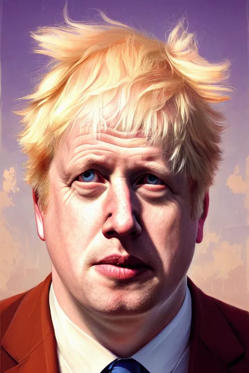 Image similar to boris johnson as patrick the star, realistic portrait, symmetrical, highly detailed, digital painting, artstation, concept art, smooth, sharp focus, illustration, cinematic lighting, art by artgerm and greg rutkowski and alphonse mucha