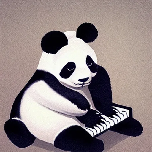 Prompt: “ a panda playing the piano ”