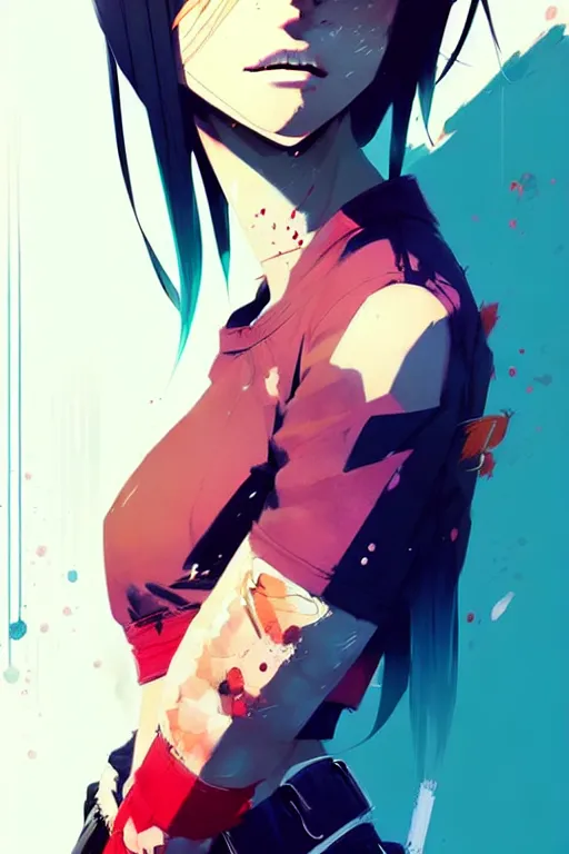 Image similar to a ultradetailed beautiful panting of a stylish girl in a gangsta clothing, by conrad roset, greg rutkowski and makoto shinkai, trending on artstation