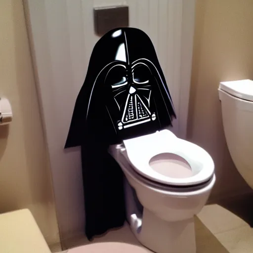 Image similar to Darth Vader as a toilet