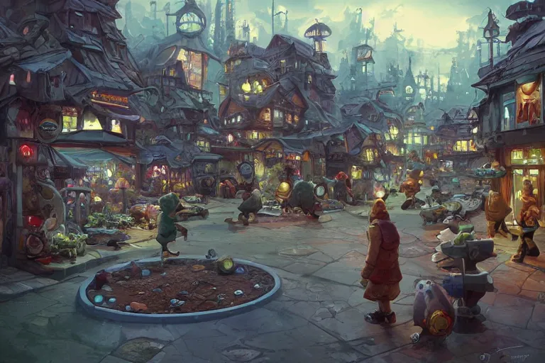 Image similar to bustling alien market cozy fantasy village street view by artgerm and Craig Mullins, James Jean, Andrey Ryabovichev, Mark Simonetti and Peter Morbacher 16k