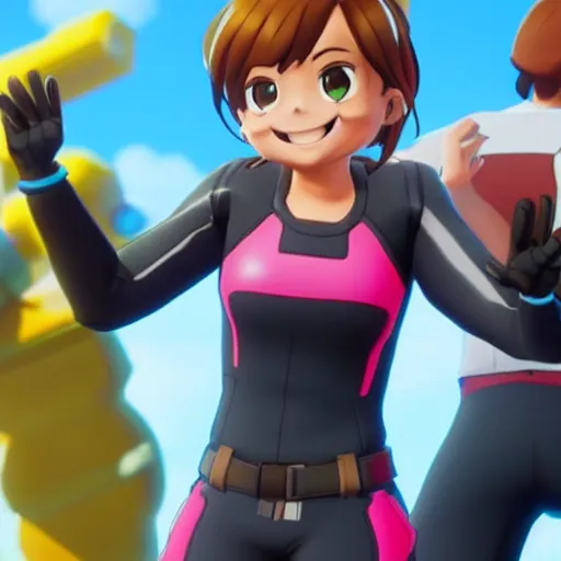 Image similar to Ochaco Uraraka in Fortnite.