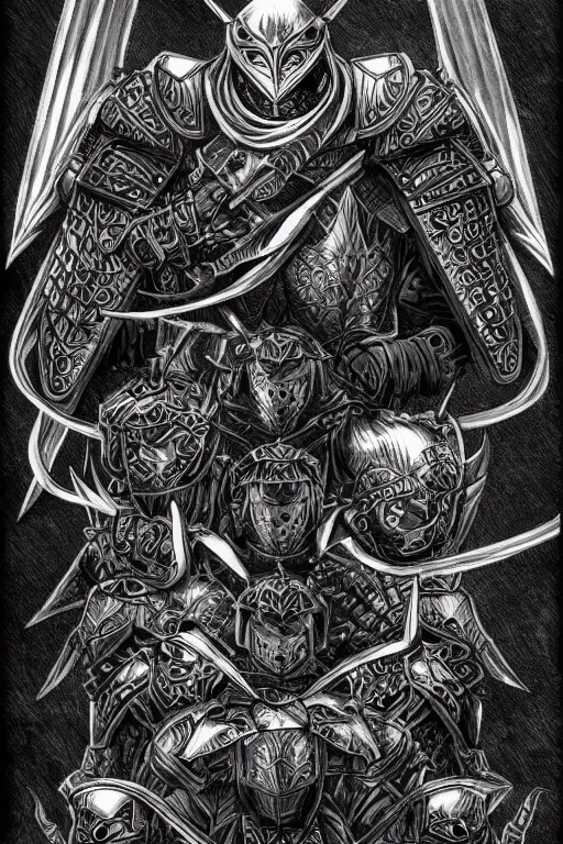 Image similar to armoured warrior, symmetrical, highly detailed, digital art, rose thorn themed armour, sharp focus, trending on art station, kentaro miura manga art style