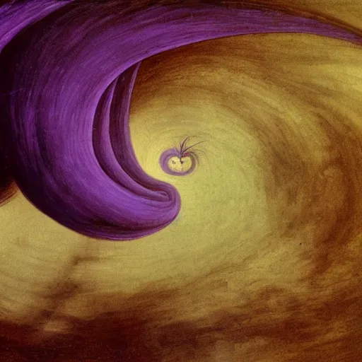 Image similar to Extremely Beautiful Purple Tornado painting by Leonardo Da Vinci, UHD, 4K wallpaper