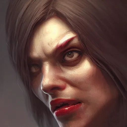 Prompt: ugly protrait, bad taste, highly detailed, digital painting, artstation, concept art, sharp focus, illustration, cinematic lighting, art by artgerm and greg rutkowski